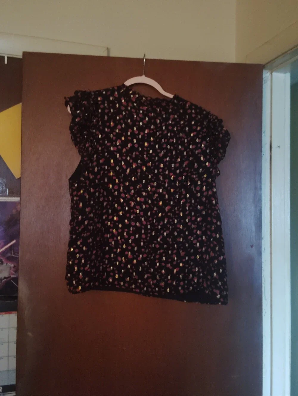 J.CREW Ruffleneck Flutter Sleeve Top - Women's Size XL